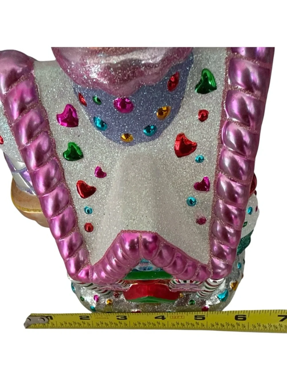 Christopher Radko Gingerbread House Candy‎ Jar 2004 Christmas Decor Glitter Lid